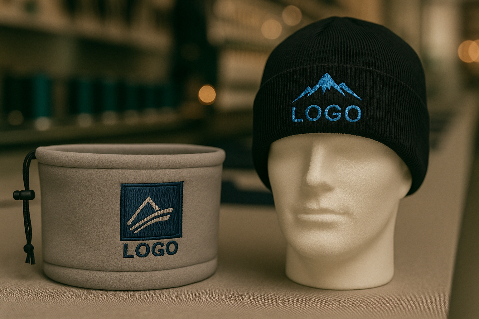 bere üzerine işlenmiş otobüs desenli nakış detayı